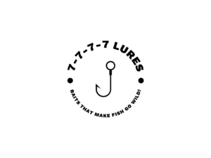 7 7 7 7 lures low resolution logo black on white background